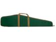 Bulldog Economy Single Rifle Case 48" - Green/Tan. The Bulldog Economy Rifle case features include 1 1/2" total soft padding, full length zipper with pull, durable nylon water resistant outer shell and brushed tricot soft scratch resistant inner lining.