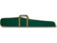 Bulldog Economy Single Shotgun Case 52" - Green/Tan. The Bulldog Economy Shotgun case features include 1 1/2" total soft padding, full length zipper with pull, durable nylon water resistant outer shell and brushed tricot soft scratch resistant inner