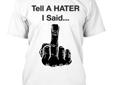 The appropriate T-shirt for anyone that has dealt with some form of HATE in their life. Drop an F-BOMB on your HATER and order this amusing T-shirt TODAY! If you want to be even more spiteful, purchase one for them... lol Comes as a tagless tee, women's