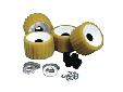 Ribbed Roller 4 Pack - Gold Replace your ribbed wobble rollers with this thermal-plasticized rubber ribbed roller kit Rollers fit 1-1/8" shaft Kit includes four 5" x 3" ribbed rollers with polypropylene hub, four Delrin bushings for 3/4" shaft, for 1-1/8"