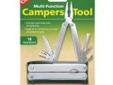 "
Coghlans 9690 Camper's Tool
Campers Tool
Features:
- Includes combination regular and needle nose pliers
- vise grip teeth, wire cutter
- 3 sizes screwdriver blades
- Philips screwdriver
- Can opener
- Punch/awl
- Bottle opener
- File and two knife
