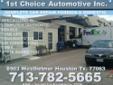 The reputable car repair specialists at 1st Choice Automotive Services have helped many individuals repair their cars and fix their collision damages. Call Today ! 1-713-782-5665
Call Us At: 1-713-782-5665
ASE Certified Mechanic
Auto Collision Specialist