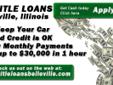 Car Title Loans Belleville
#1 Auto Title Loans in Belleville! - Get Yours Today!
++ Bad Credit = APPROVED!
++ No Credit = APPROVED!++ Get up to $4,000 in less than 1 hour
++ Same Day Cash ++ INSTANT ONLINE PRE-APPROVAL!
Get the CASH you need Today - Visit