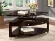 Casual Style Coffee Table Features a Lift Top and Silver Finish Legs.
Product ID#701196
Description:
With its casual style and versatility this dark brown walnut finish
pie shaped tables features a lift top and silver finish legs.
Pie Shaped