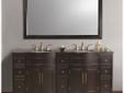 TYCROMEDIA.COM
Bathroom Furniture > Double Sink Bathroom Vanity
Cathy Espresso Double Bathroom Vanity, Espresso Finish
18-inch, under-mount ceramic bowls
Expresso finish over solid frame and wood composite panels
Contoured front and panel doors and