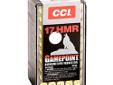 CCI Gamepoint 17HMR 20Gr Jacketed Soft Point 50 Rounds. Whether you're harvesting game for their hide or the kitchen table, clean holes and minimal meat damage is important. CCI understands the needs of hunters and has designed ammunition with the small
