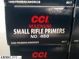 I have for sale six bricks (1000per brick) CCI #450 magnum small rifle primers.
$65.00 per brick or $10.00 per pack of 100
Source: http://www.armslist.com/posts/1404984/colorado-springs-colorado-ammo-for-sale--cci-magnum-small-rifle-primers