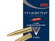CCI TNT 17HMR 17Gr Jacketed Hollow Point 50 Rounds. CCI's lineup of varmint ammunition offers several loads in a variety of calibers that utilize unique bullet technologies to deliver devastating performance on varmints. P/N: CCI-53
Manufacturer: CCI TNT