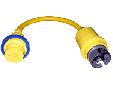 Charles 30 Amp to 50 Amp 125 Volt Straight Adapter - YellowMarine Shore Power ProductsDependable, secure connections between your onboard electrical system and the shore outlet are critical. Charles utilizes more than 35 years of in-house molding and