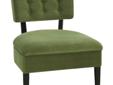 Cheap Curves Button Chair - Spring Green For Sales !
Curves Button Chair - Spring Green
Product Details :
Add a fresh new element to your living room or bedroom with the Curves Button chair. The frame is made of sturdy hardwood with a dark espresso