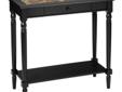 Cheap French Country Faux Marble Foyer Hall Table - Black For Sales !
French Country Faux Marble Foyer Hall Table - Black
Product Details :
Bring the French countryside to your foyer with this distinctive table. Its faux-marble tabletop is set off by an