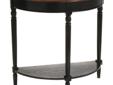 Cheap Hall Table With Shelf - Black Frame/ Cherry Wood For Sales !
Hall Table With Shelf - Black Frame/ Cherry Wood
Product Details :
Add style to your home with this two-tier hall table featuring a light to medium cherry finish. The round half table is