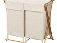 Cheap Household Essentials 30" X Frame Double Hamper For Sales !
Household Essentials 30" X Frame Double Hamper
Product Details :
Pre-sort your laundry before washing it with this double hamper by Household Essentials that keeps dirty clothes hidden from
