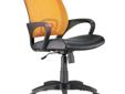 Cheap Officer Desk Chair - Orange For Sales !
Officer Desk Chair - Orange
Product Details :
Bold comfort and style are the focus in this contemporary office chair. The Officer Desk Chair features a leatherette seat, colorful mesh back, lumbar support, 360