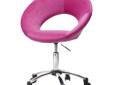 Cheap Pink Office Task Chair For Sales !
Pink Office Task Chair
Product Details :
Your office will have a fun new look once you add this task chair to the room's design. The unique shape and bright color make this piece stand out. A curved back supports