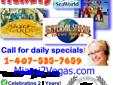 Cheap Tickets to Disney World, Universal, SeaWorld, Busch Gardens and all Dinner Shows in Orlando Book Grand Canyon Tours, Hoover Dam, VIP Nightclub admission, Flights, Hotels, Transportation and more >  
Our Motto "Vacation Fun, Business Runs, Save