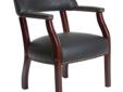 Cheap Traditional Captain's Chair - Black For Sales !
Traditional Captain's Chair - Black
Product Details :
Bring classic style to your home office with this traditional captain's chair. Its mahogany finish, faux-leather upholstery and nailhead trim
