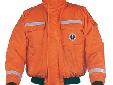 Classic Bomber Jacket with Reflective Tape :: MJ6214 T1Size:LargeColor:OrangeThe Gear that Tamed the Seven SeasThe same exceptional flotation and protection from the elements as the standard Classic Bomber but with reflective tape added horizontally