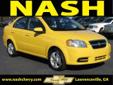 Nash Chevrolet
Click here for finance approval 
800-581-8639
2011 Chevrolet Aveo 4dr Sdn LT w/1LT
Call For Price
Â 
Contact Internet Sales at: 
800-581-8639 
OR
Contact Us Â Â  Click here for finance approval Â Â 
Mileage:
26781
Engine:
98L 4 Cyl.
Vin: