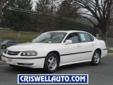 Criswell Chevrolet
503 Quince Orchard Rd., Â  Gaithersburg, MD, US -20878Â  -- 888-282-3461
2001 Chevrolet Impala LS
THIS WEEK ONLY!!! WE'RE REDUCING INVENTORY!!!
Price: $ 6,493
GM Certified Pre-Owned Sold here!! Largest Selection in DC Metro.....call
