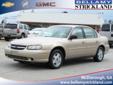 Bellamy Strickland Automotive
Bellamy Strickland Automotive
Asking Price: Call for Price
Extra Nice!
Contact Used Car Department at 800-724-2160 for more information!
Click on any image to get more details
2001 Chevrolet Malibu ( Click here to inquire