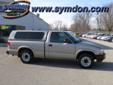 Symdon Chevrolet
369 Union Street, Evansville, Wisconsin 53536 -- 877-520-1783
2003 Chevrolet S-10 Pre-Owned
877-520-1783
Price: $6,982
Call for Financing
Click Here to View All Photos (12)
Call for Financing
Â 
Contact Information:
Â 
Vehicle Information: