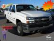 Jack Key Nissan
Have a question about this vehicle?
Call our Internet Dept on 575-208-6564
Click Here to View All Photos (33)
2005 Chevrolet Silverado 2500HD Pre-Owned
Price: Call for Price
Transmission: Automatic
Stock No: N90361
Engine: Duramax 6.6L V8