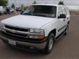 Geweke Toyota Scion
1020 S Beckman Road, Lodi, California 95240 -- 800-300-1388
2005 Chevrolet Tahoe LS Pre-Owned
800-300-1388
Price: $11,988
"Online or On-Site, We'll Treat You Right"
Click Here to View All Photos (17)
Free CarFax Report!
Â 
Contact