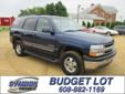 2002 Chevrolet Tahoe $8,950
Symdon Chevrolet
369 Union ST Hwy 14
Evansville, WI 53536
(608)882-4803
Retail Price: $10,995
OUR PRICE: $8,950
Stock: 540341
VIN: 1GNEK13Z32J212640
Body Style: SUV 4X4
Mileage: 118,950
Engine: 8 Cyl. 5.3L
Transmission: 4-Speed