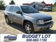 2008 Chevrolet TrailBlazer $9,950
Symdon Chevrolet
369 Union ST Hwy 14
Evansville, WI 53536
(608)882-4803
Retail Price: Call for price
OUR PRICE: $9,950
Stock: 540791
VIN: 1GNDT13S782215507
Body Style: SUV 4X4
Mileage: 134,628
Engine: 6 Cyl. 4.2L