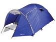 Long Star 3 Person Tent, Fiberglass polesFeatures:- Two-pole square tents with easy-to-set-up clip-sleeve pole sytem- Large D-style door with No-see-um mesh window for added ventilation- Extra large, front vestibule provides more living and storage space-