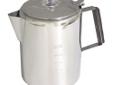 Coffee Percolator, 12 CupThe Timberline Coffee Percolator with its heavy gauge 18/8 polished stainless steel construction and heat insulating Permawood handle makes perfect coffee at picnics, camp and home.This percolator has precision-fitting, seamless