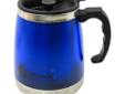 This stainless-steel-lined, double walled CafÃ© Coffee Press Mug is a great lightweight way to enjoy a fresh brewed cup of java at your favorite outdoor spot. It's quick and simple ? just add hot water and coffee grinds, put the lid on and press. Freshly