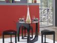 Chorus 4 Pc Dining Set Table
Product ID#3205
CHORUS COLLECTION
The Chorus Collection combines appealing style with functionality. The dramatic curves of the retro cool black table base serve to support the triangular-shaped glass top. Black bi-cast vinyl