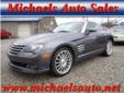 Michaels Auto Sales Inc
2005 Chrysler Crossfire SRT-6
( Click to learn more about his vehicle )
Low mileage
Call For Price
Click to see more photos 888-366-8815
Â Â  Â Â 
Interior::Â Dark Slate Gray
Color::Â Gray
Body::Â 2 Dr Coupe
Vin::Â 1C3AN79N95X044949