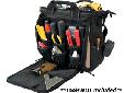 CLC 1537 13" MULTI-COMPARTMENT TOOL CARRIEROur very popular multi-compartment tool carrier with a large center compartment for power tools and a zippered side panel with 33 pockets for all your favorite hand tools, has padded handles and an adjustable