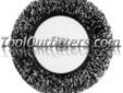 "
Vermont American 16789 VER16789 Coarse Wire Wheel Brush 2-1/2 in.
Features and Benefits:
Ideal for removing rust, scale or paint
Brass-coated, hardened steel wire reduces wire breakage for longer life
Precision-balanced to eliminate vibration
1/4 in.