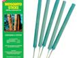 Mosquito repellent (D-Cis trans allethrin) molded on a stick that can be inserted upright into the ground. Each stick will burn approximately 3 - 4 hoursSpecifications:- Weight: 6.3 oz (180 g) Five sticks per package.
Manufacturer: Coghlans
Model: 0111
