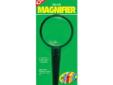 Great for magnification of insects, small print, maps. Specifications:- Three inch (7.6 cm) optical quality 2x lens with integrated 4x magnification inset lens- Safe plastic handle and frame
Manufacturer: Coghlans
Model: 0241
Condition: New
Price: $3.75