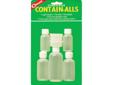 Containers for every pourable liquid or solid such as instant coffee, cooking oil, pills, lotion, etc. Features:- Lightweight and flexible- Reusable- Interchangable caps- Food safe plasticSet Includes:1 - 4oz. Bottle2 - 2oz. Bottles2 - 1oz. Bottles2 -