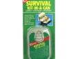 Survival Kit-in-a-CanContains 38 items which can provide warmth, shelter, and energy in life threatening situations from the desert to the artic.- Compact, lightweight, and watertight- Includes: - 1 Compass - 2 Cubes Fire Starter - 9.8 ft. Multi-Use Cord