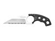 Cold Steel Pro Guard Edge Fixed Blade Tactical Knife 4" Fully Serrated Drop Point AUS 8A Stainless Steel Blade G-10 Handle BlackPro Guard's fiendishly sharp, slant point blade includes an integral finger hole, which in turn makes possible the use of an