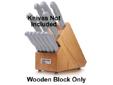 Attractive counter-top oak block stand for Cold Steel's Kitchen Classics. Holds 12 knives. Nicely labeled "Cold Steel Kitchen Classics" on the front.Specifications:- Holds six steak knives- Holds six other knives in the series
Manufacturer: Cold Steel