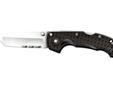 Accessories: Dual Thumb Stud/Pocket ClipDescription: Tanto PointEdge: ComboFinish/Color: AUS 8A/Stone WashedFrame/Material: Black GrivoryModel: VoyagerPackaging: BoxSize: 3"Type: Folding Knife
Manufacturer: Cold Steel
Model: 29TMTH
Condition: New
Price: