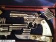 From a large Colt collectors collection, 4 inch Colt Trooper MKlll nickel mfg 1980,s about 95 per cent, A Colt Python 4 inch nickel with real mother of pearl grips from 1970,s 95 per cent neither firearm fired for the last 25 years. entertaining high end