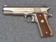 Colt, Post War ?ACE Service Model, .22 cal. Long Rifle, Pistol, (full sized 1911) , electroless nickel Custom Shop finish, Serial number begins with ?SM?37. Picture is of ?stock photo?s and does not depict the actual sale item. $1,20000. maverick06@me.com