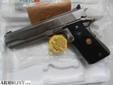 Colt SMA, 22 Caliber, 5" Electrolis Nickel, New in the original box with papers, hang tag, rust paper and plastic
Source: http://www.armslist.com/posts/1101185/san-francisco-california-handguns-for-sale--colt-sma-5--eln-nib