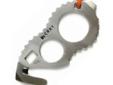 The Extrik-8-R (Seat Belt Cutter and Multi-Tool) is a lightweight skeletonized seat belt cutter. It is also an oxygen bottle wrench and has two emergency screwdriver tips, blade and basic Phillips. It comes complete with an orange reflector fob and Kydex