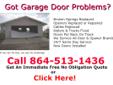 If your business is experiencing a garage door or roll up door problem, just give us a call at 864-513-1436. We install, service and repair all types and brands of commercial garage doors. We also understand that the security of your business may be