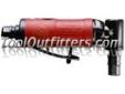 "
Chicago Pneumatic 6151952106 CPT9106Q-B Compact 90 Degree Angle Die Grinder
Features and Benefits:
1/4" and 6mm collets included
Efficient and powerful .28 hp motor
Built in air regulator
Low noise level: 80dB(A)
22,000 rpm free speed
Other features